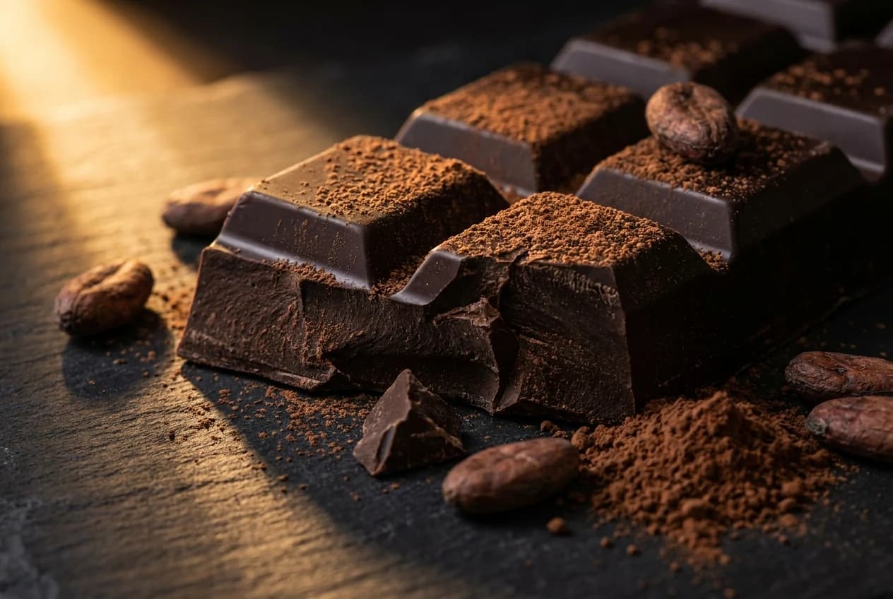 ŞOKOLAND dark chocolate close-up